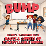 Roots & Affixes of Multisyllable Words BUMP ELA Game - No Prep Grade 4 Review