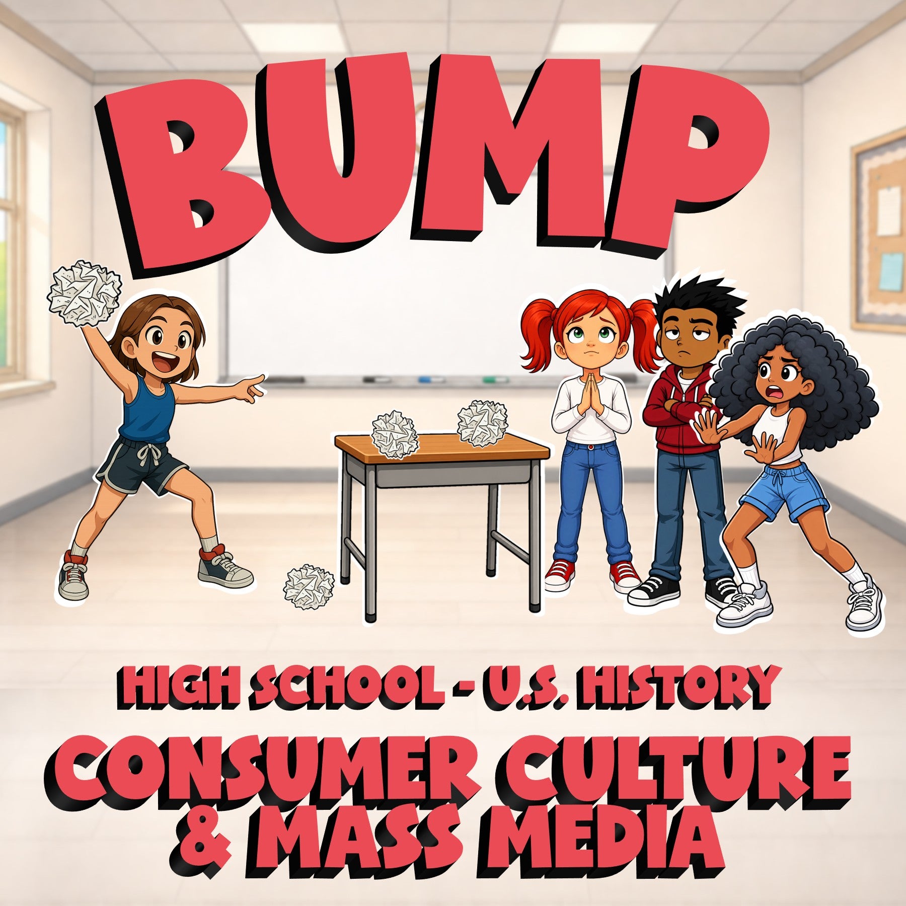 Consumer Culture & Mass Media BUMP U.S. History Game - No Prep Review Activity