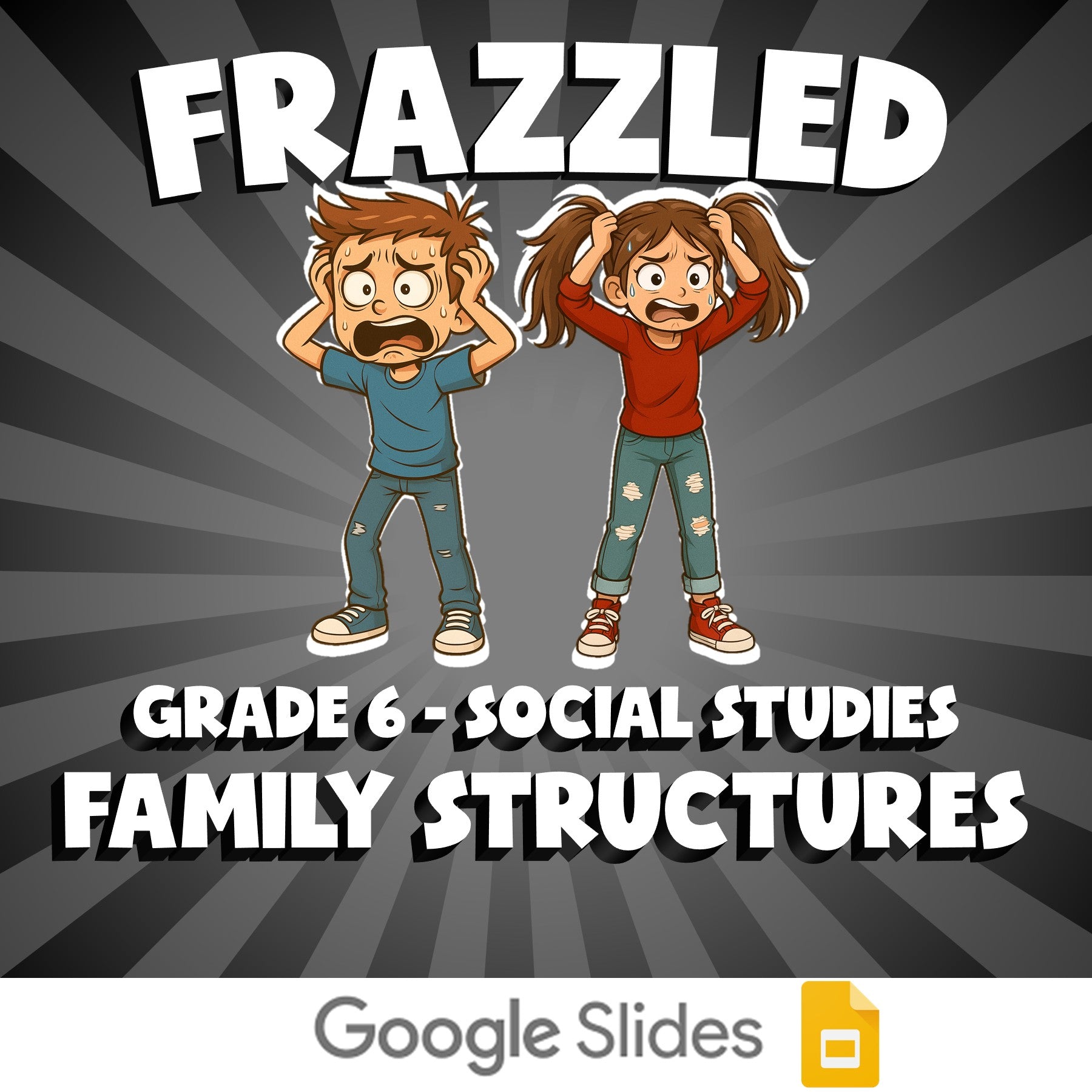 Family Structures FRAZZLED Socials Game - No Prep Grade 6 Review Activity