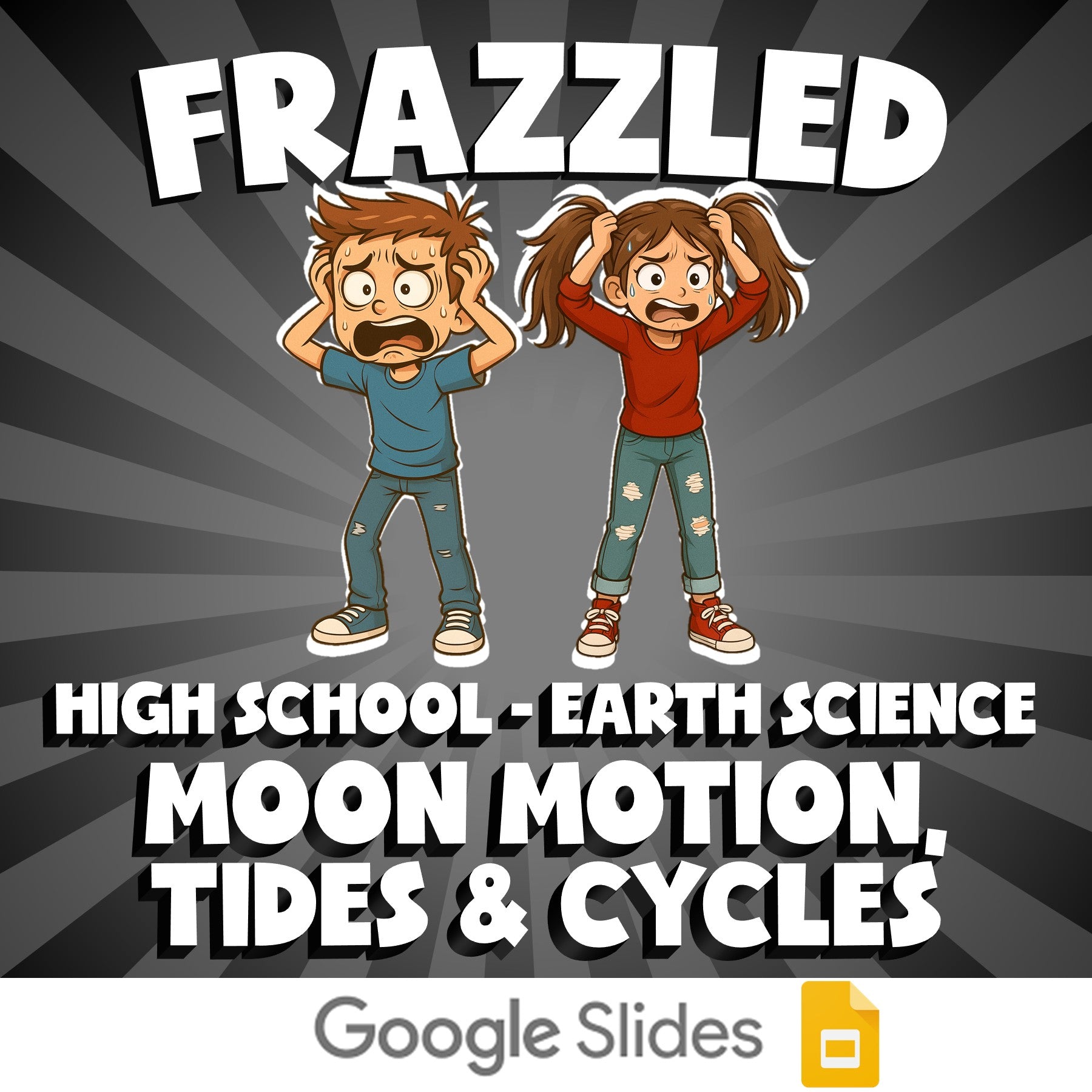Moon Motion, Tides & Cycles FRAZZLED Game - No Prep Earth Science Review