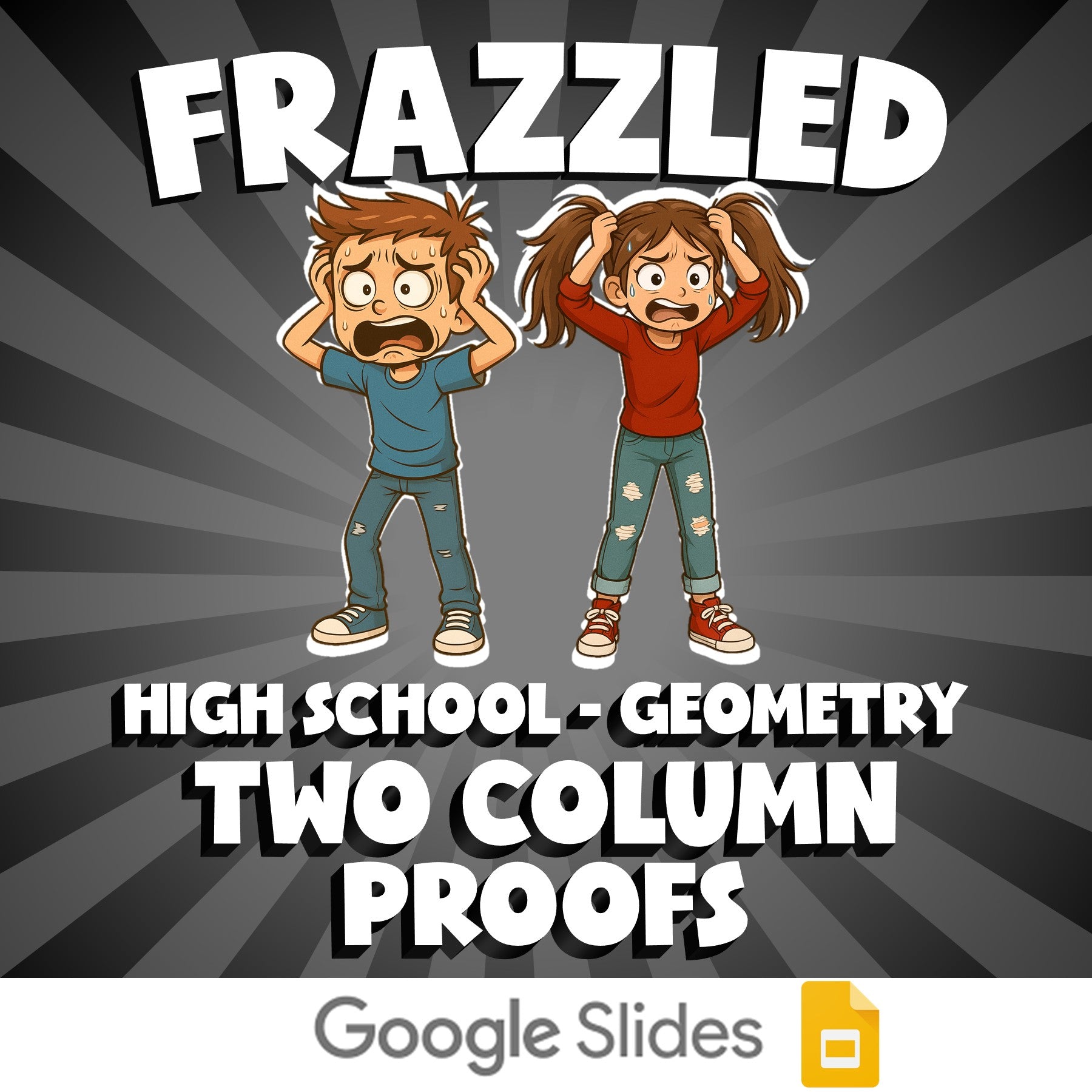 Two Column Proofs FRAZZLED Math Game - No Prep Geometry Review Activity