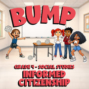 Informed Citizenship BUMP Socials Game - No Prep Grade 4 Review Activity