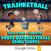 Prove Quadrilaterals Using Slopes TRASHKETBALL Math Game - No Prep Geometry