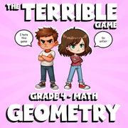 Geometry THE TERRIBLE GAME - No Prep Grade 4 Math Review Activity