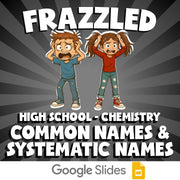 Common Names & Systematic Names FRAZZLED Science Game - No Prep Chemistry Review