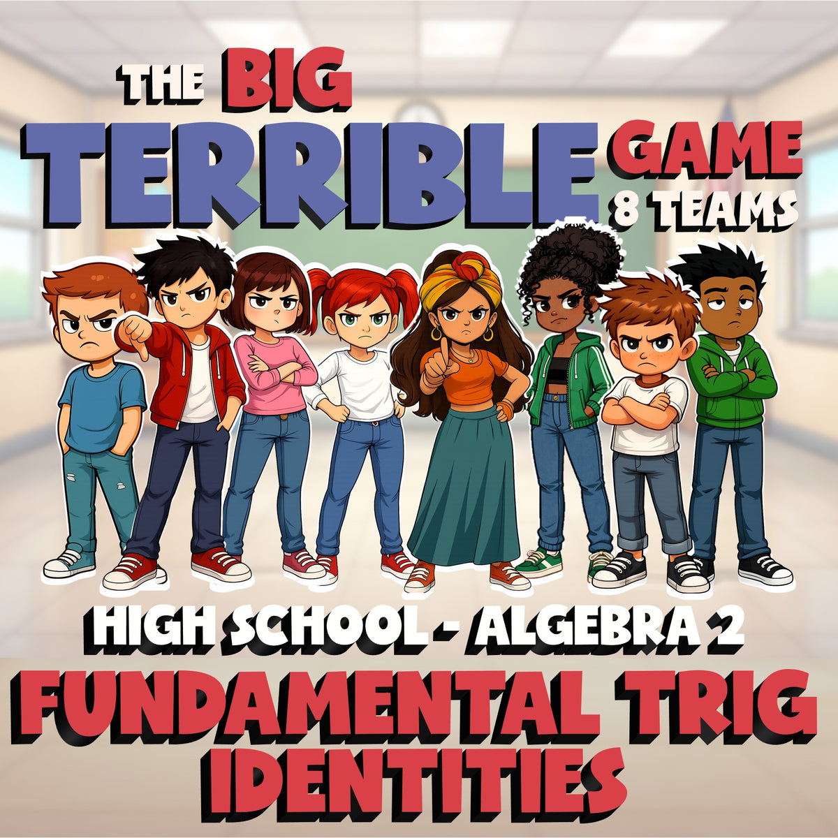 Fundamental Trig Identities BIG TERRIBLE GAME - No Prep Algebra 2 Math Review