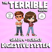 Digestive System THE TERRIBLE GAME - No Prep Grade 6 Science Review Activity