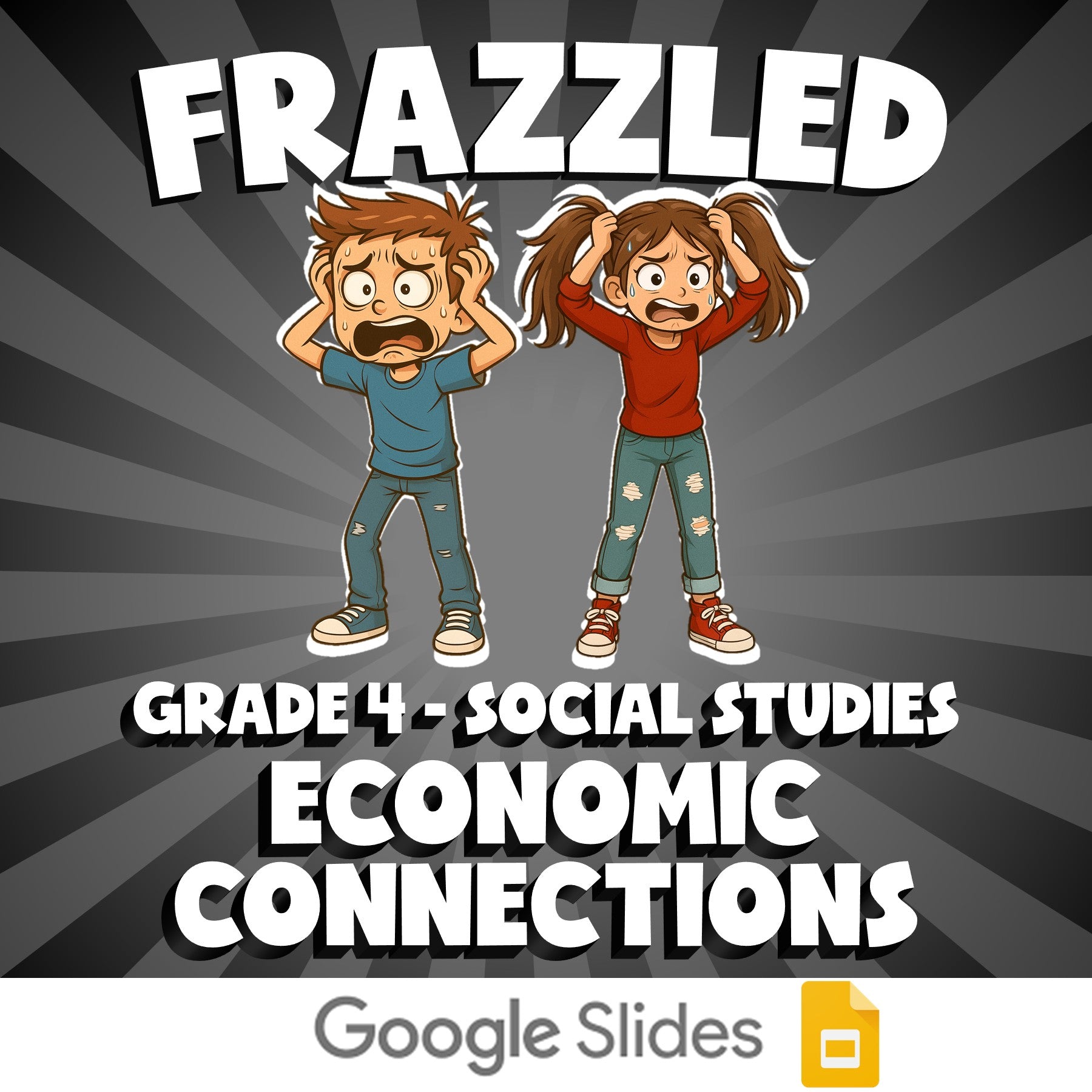 Economic Connections FRAZZLED Socials Game - No Prep Grade 4 Review Activity