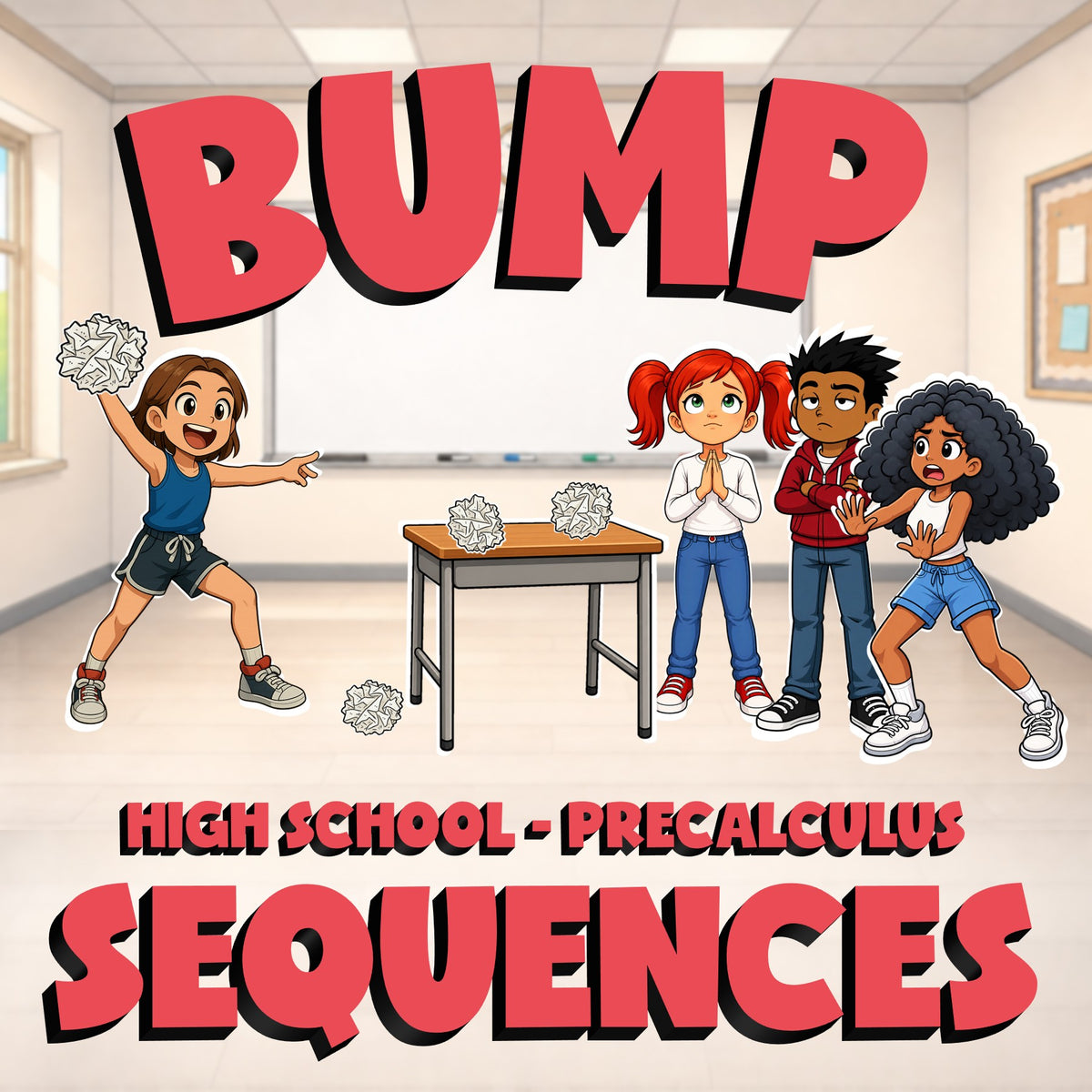 Sequences BUMP Math Game - No Prep PreCalculus Review Activity