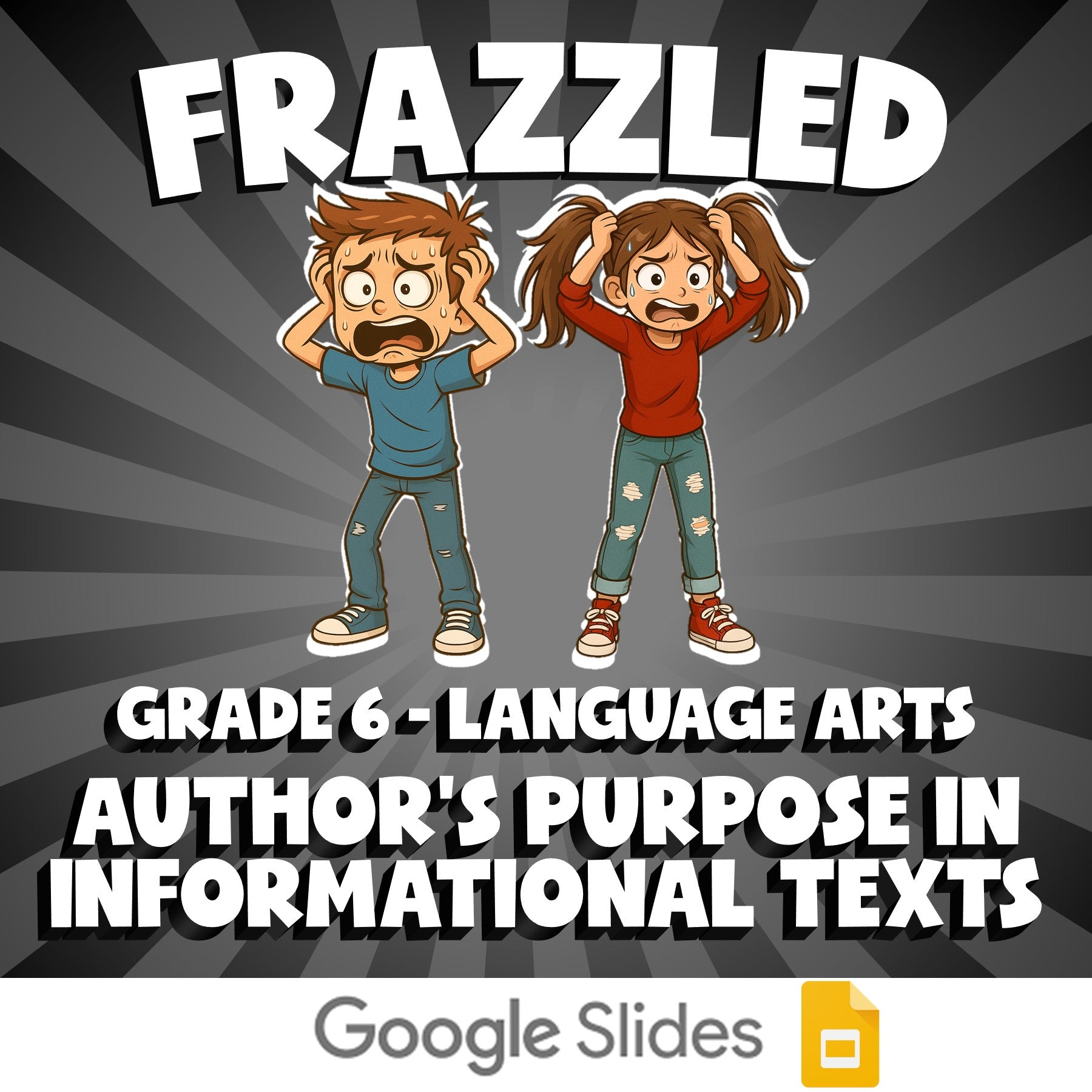 Author’s Purpose in Informational Texts FRAZZLED ELA Game - No Prep Grade 6