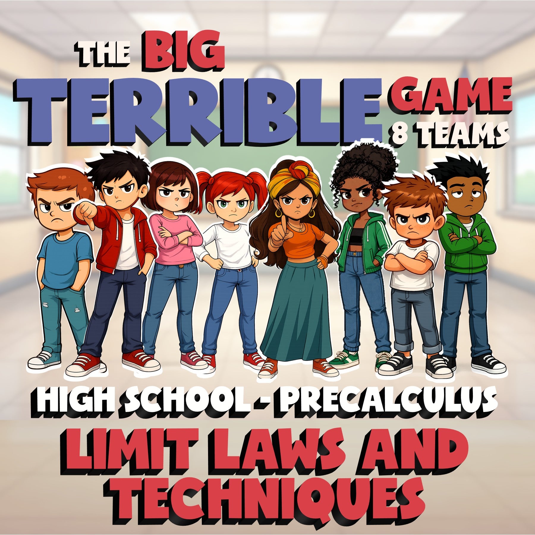 Limit Laws and Techniques BIG TERRIBLE GAME - No Prep PreCalculus Math Review