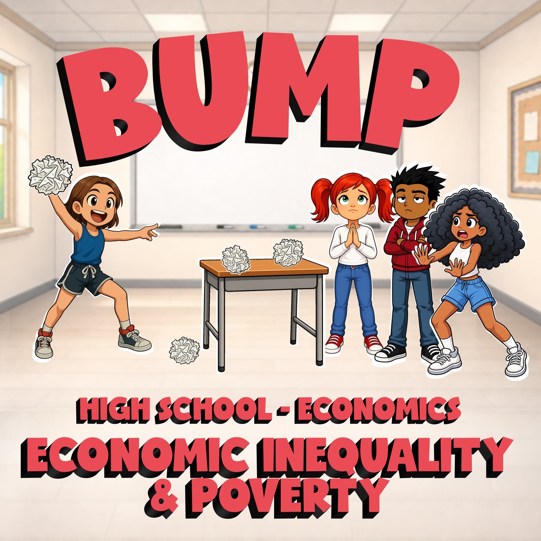 Economic Inequality & Poverty BUMP Economics Game - No Prep Review Activity