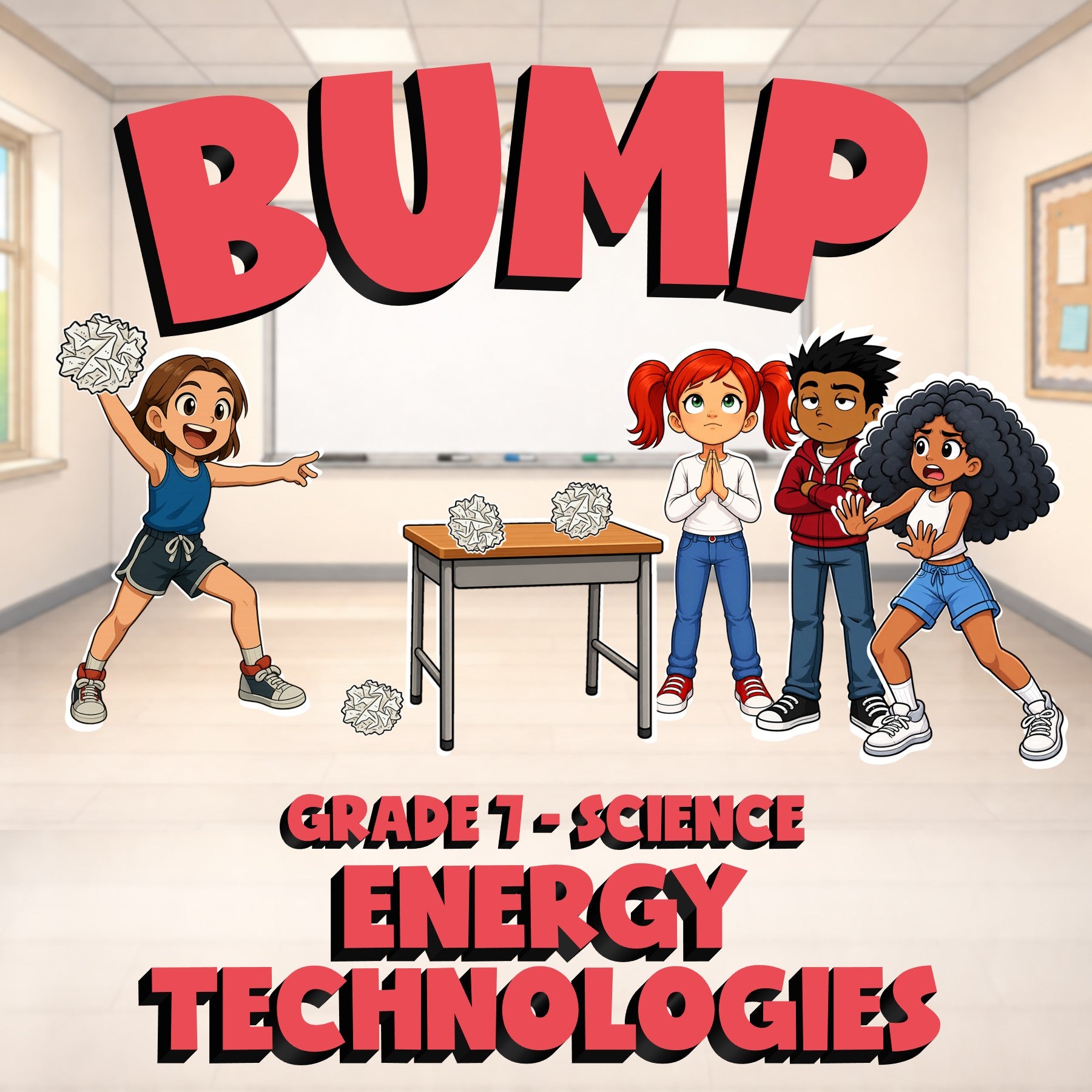 Energy Technologies BUMP Science Game - No Prep Grade 7 Review Activity