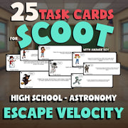 Escape Velocity SCOOT TASK CARDS Science Game - No Prep Astronomy Review