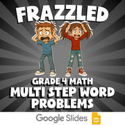 Multi Step Word Problems FRAZZLED Math Game - No Prep Grade 4 Review Activity