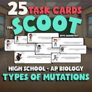 Types of Mutations SCOOT TASK CARDS Science Game - No Prep AP Biology Review