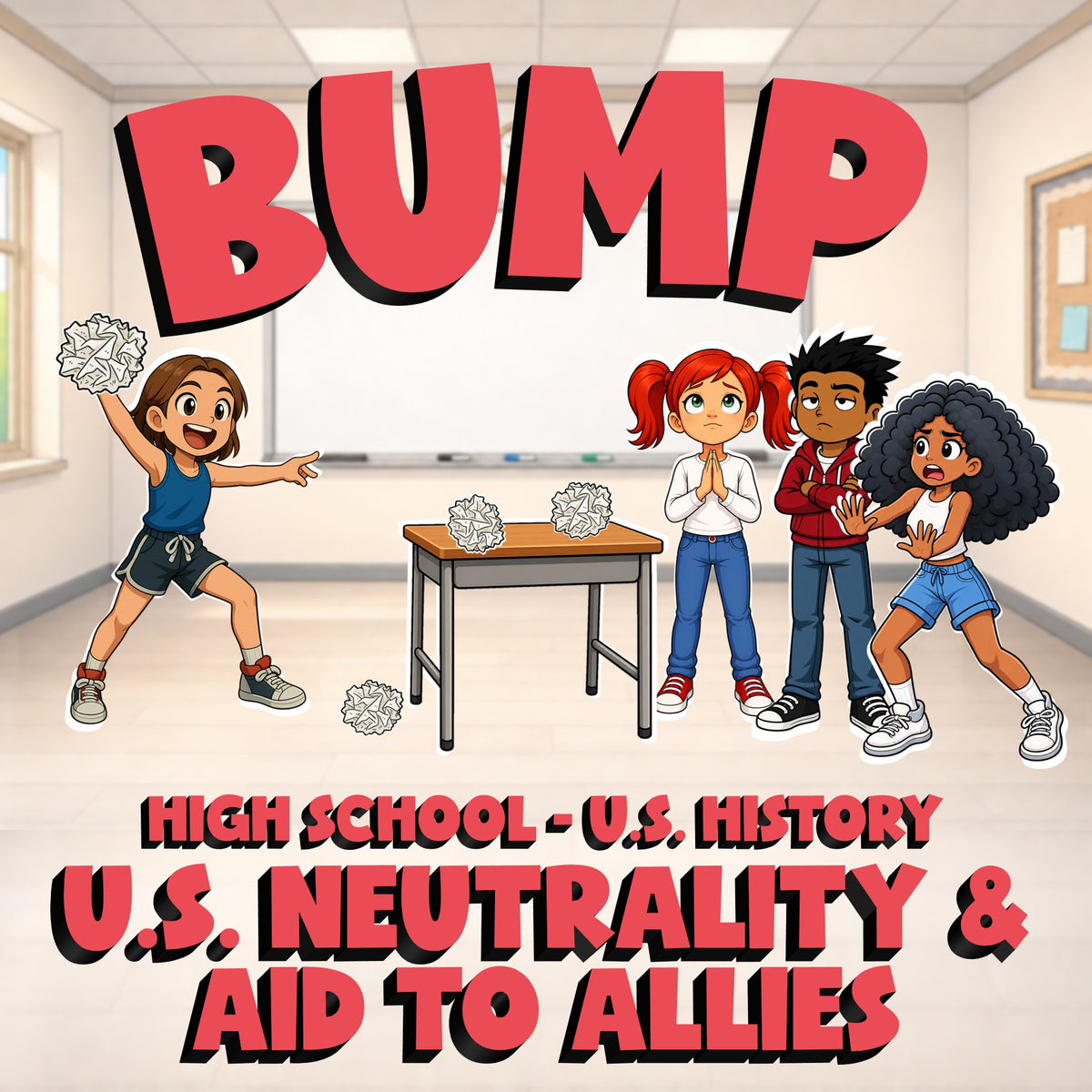 U.S. Neutrality & Aid to Allies BUMP U.S. History Game - No Prep Review Activity