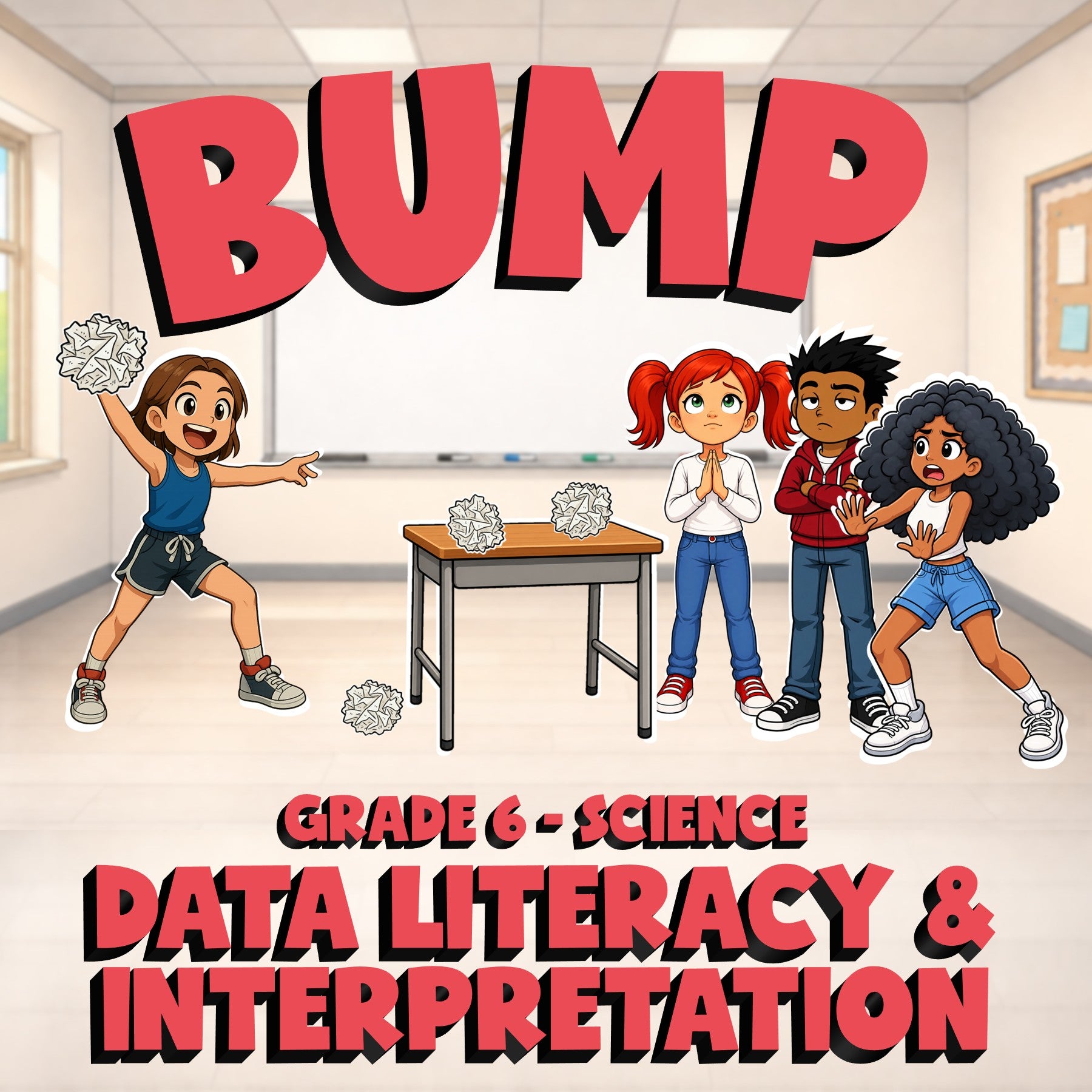 Data Literacy & Interpretation BUMP Science Game - No Prep Grade 6 Review