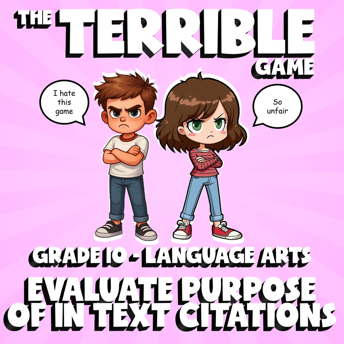 Evaluate Purpose of In Text Citations THE TERRIBLE GAME - Grade 10 ELA Review