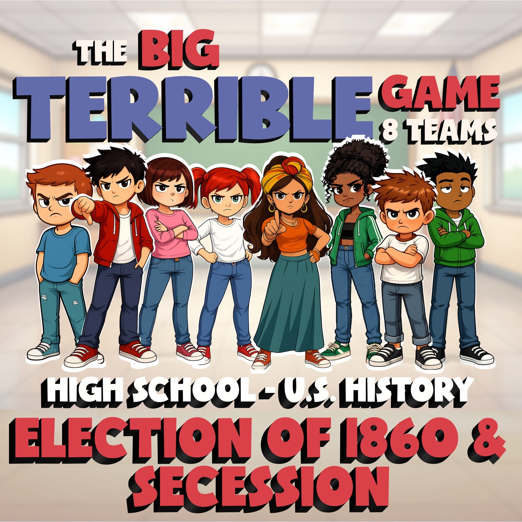 Election of 1860 & Secession BIG TERRIBLE GAME - No Prep U.S. History Review