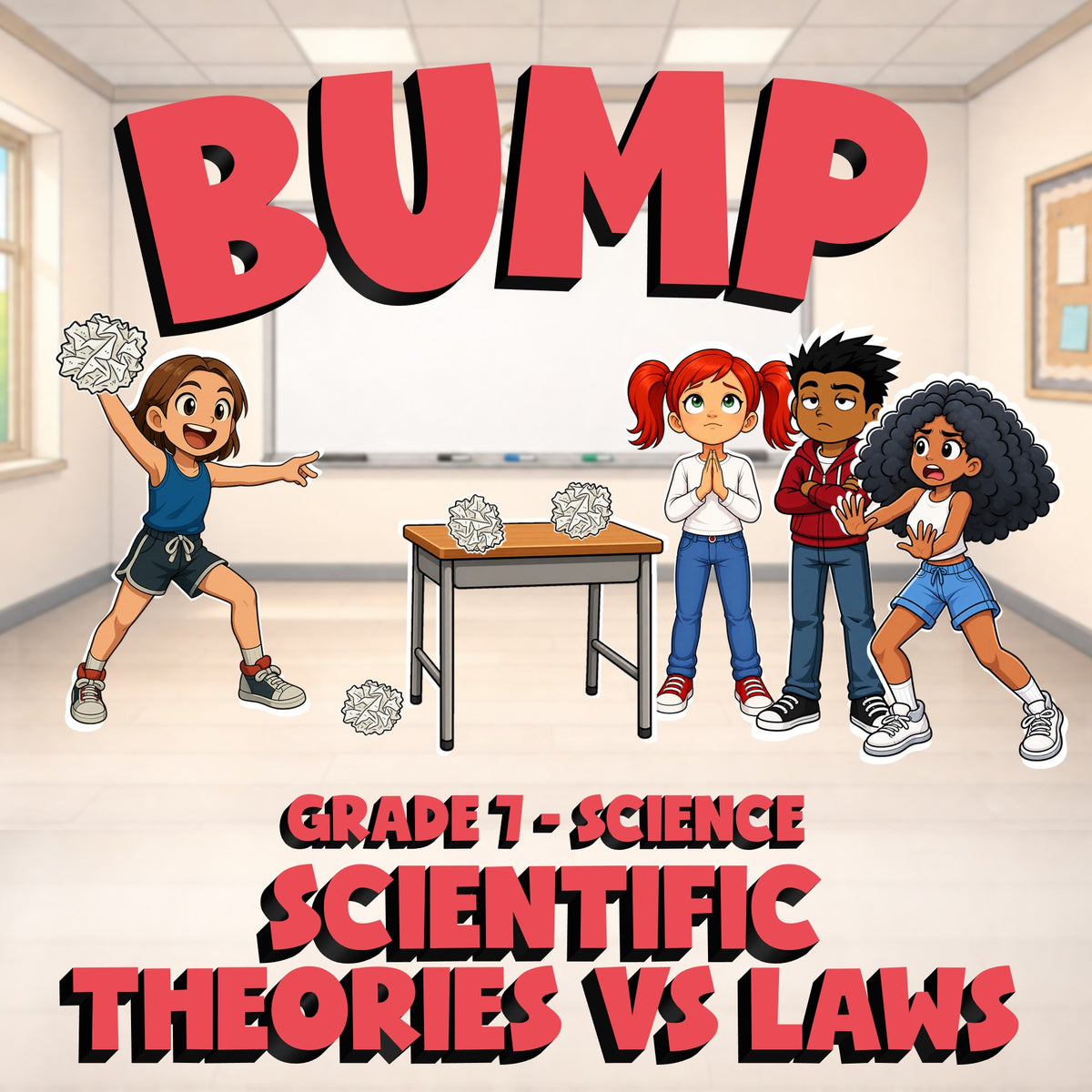Scientific Theories vs Laws BUMP Science Game - No Prep Grade 7 Review Activity