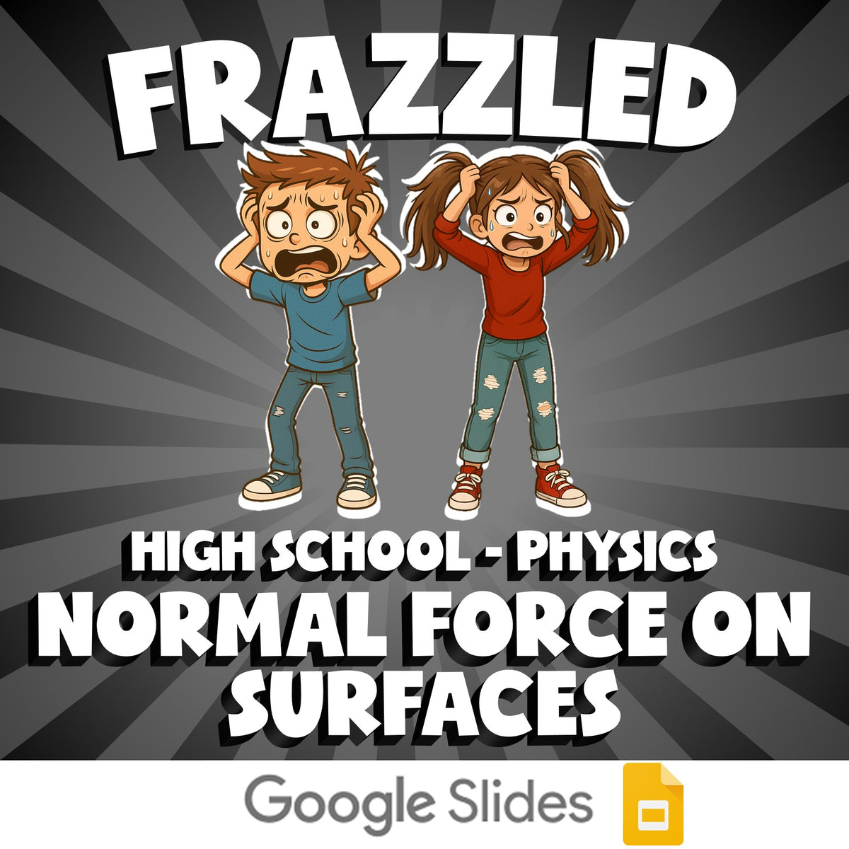 Normal Force on Surfaces FRAZZLED Science Game - No Prep Physics Review Activity