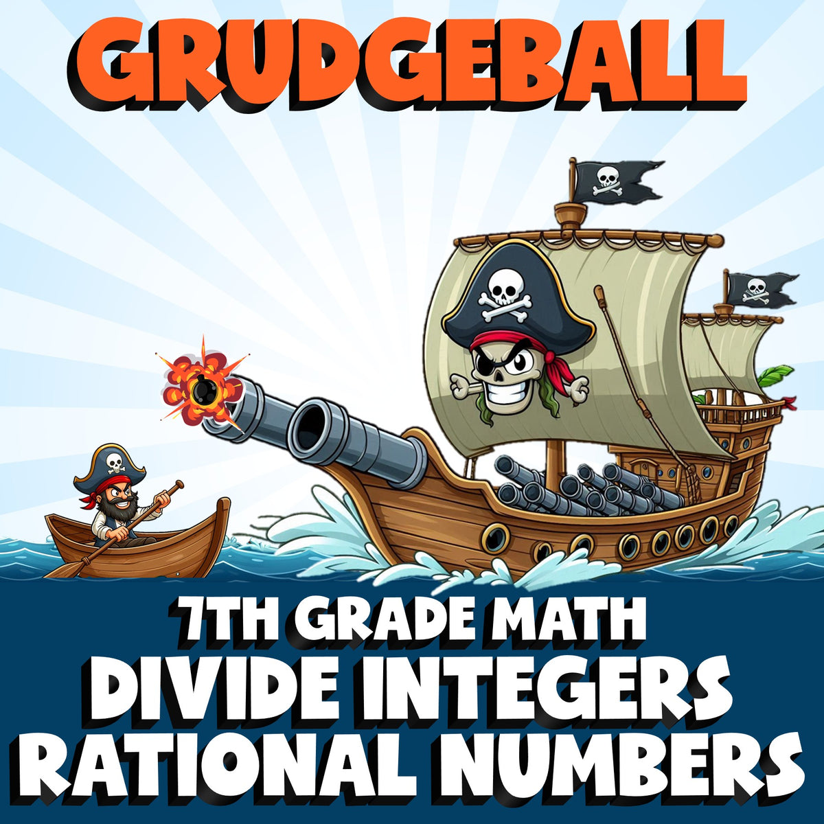 Divide Integers Rational Numbers GRUDGEBALL Math Game - No Prep Grade 7 Review