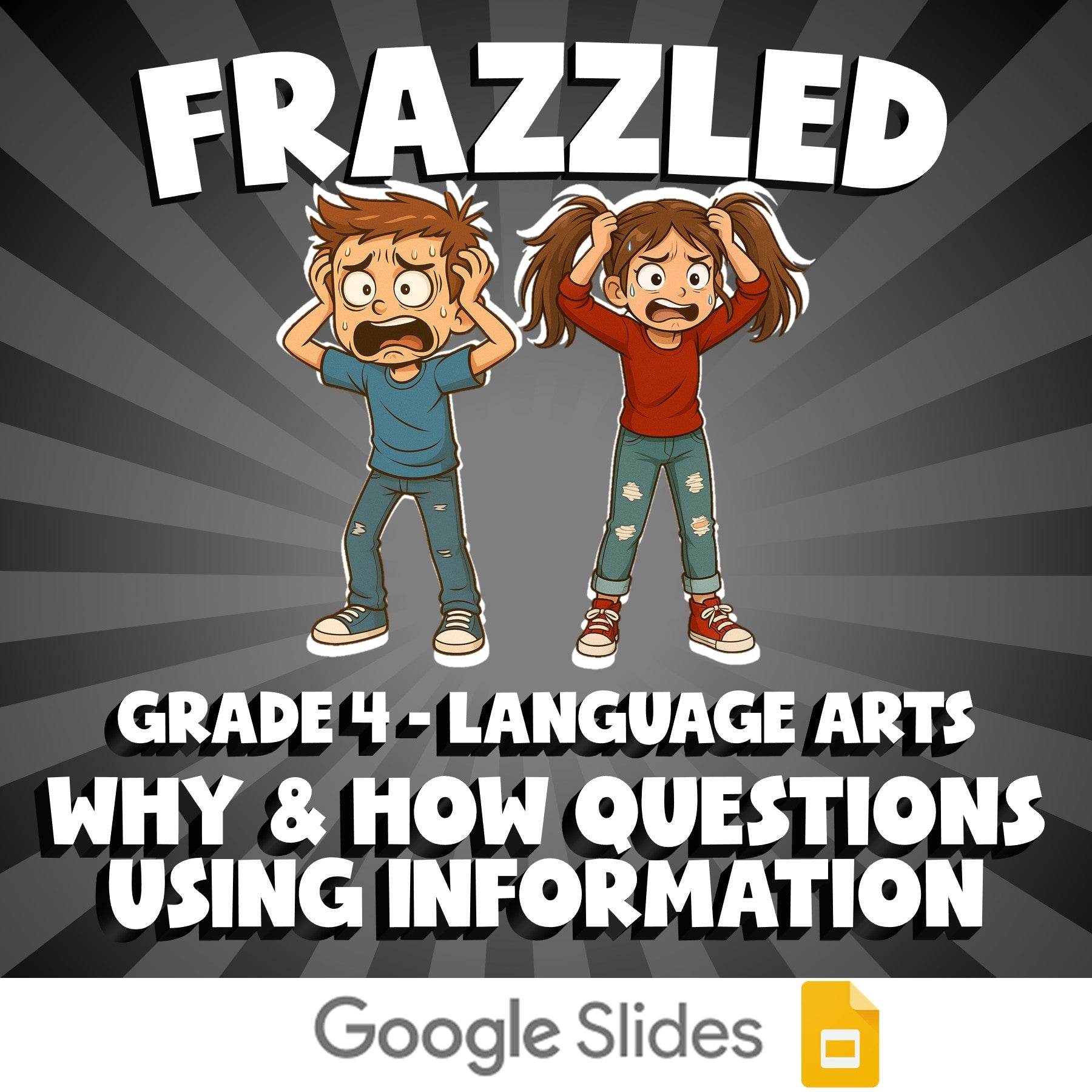 Why & How Questions Using Information FRAZZLED ELA Game - No Prep Grade 4 Review
