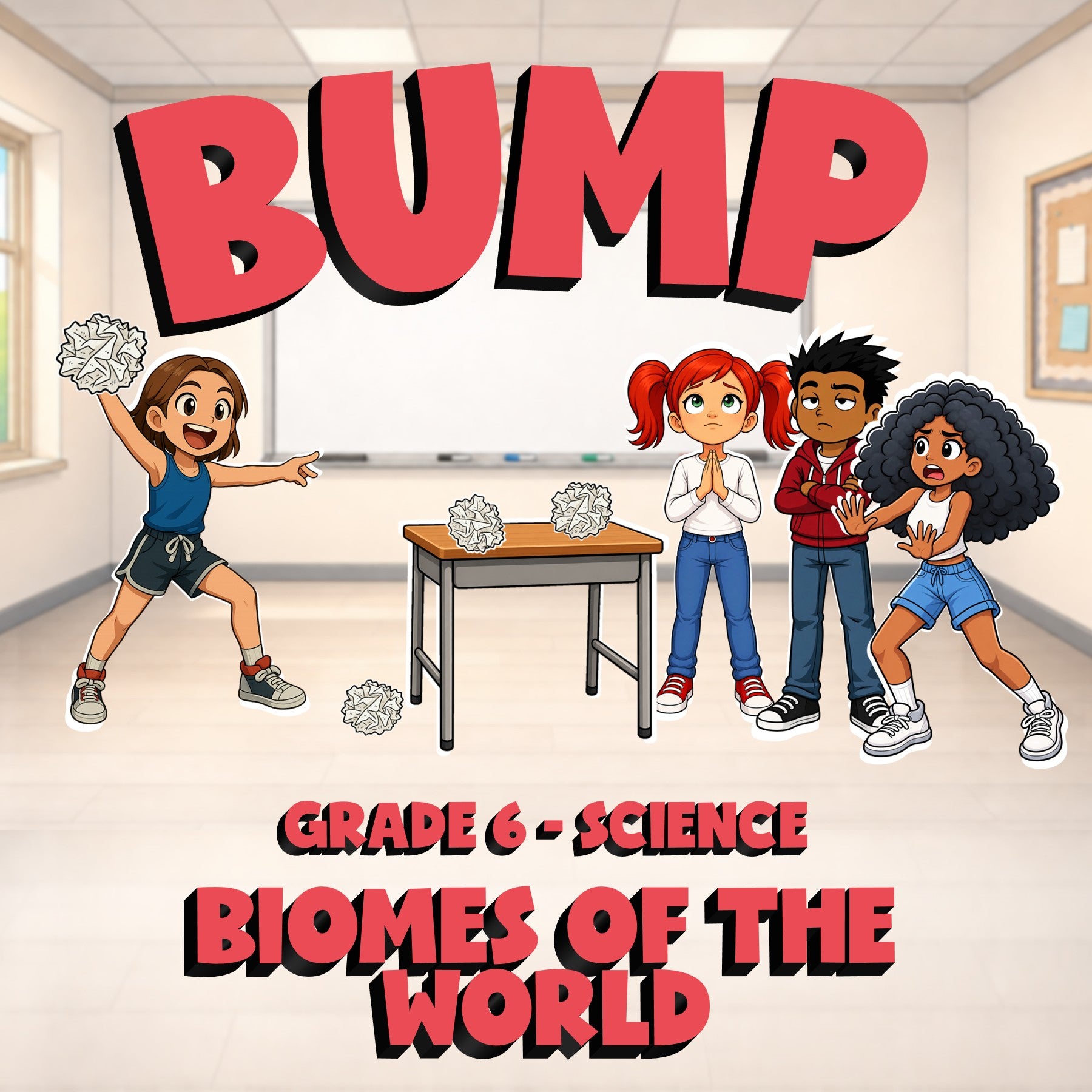 Biomes of the World BUMP Science Game - No Prep Grade 6 Review Activity