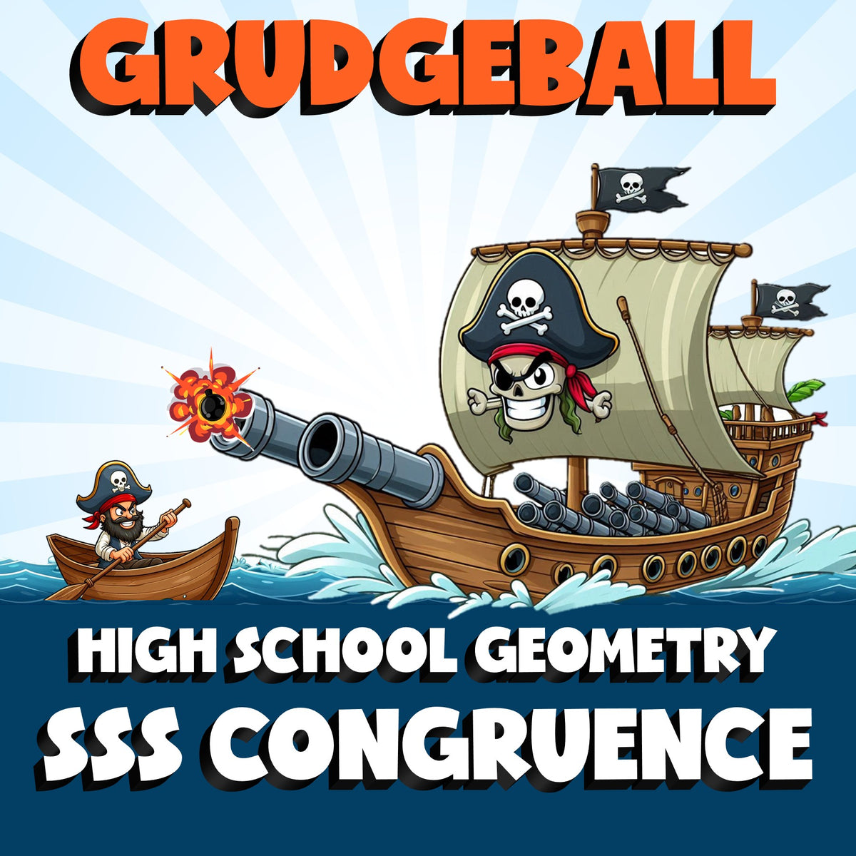 SSS Congruence GRUDGEBALL Math Game - No Prep Geometry Review Activity