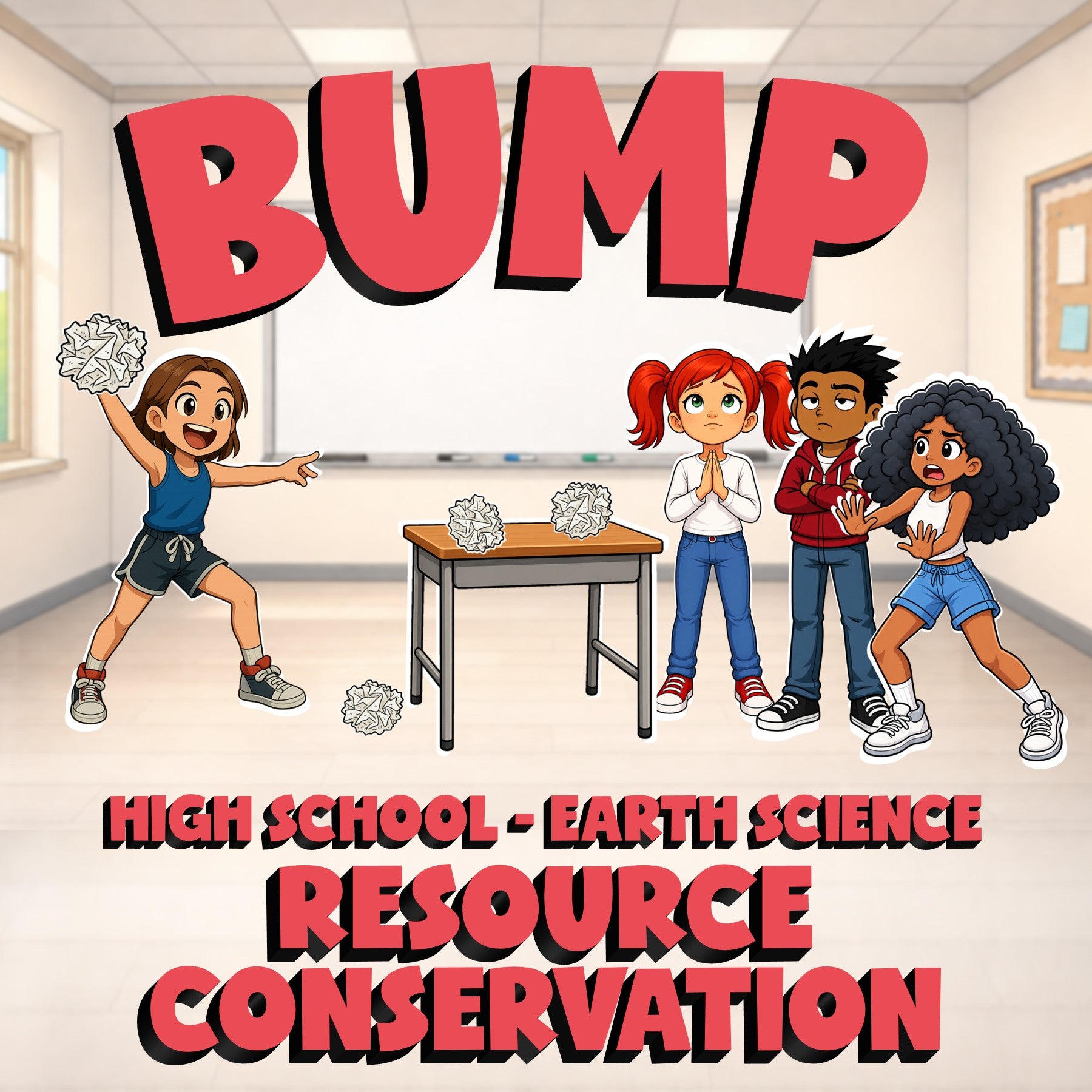 Resource Conservation BUMP Game - No Prep Earth Science Review Activity