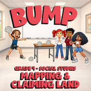 Mapping & Claiming Land BUMP Socials Game - No Prep Grade 4 Review Activity