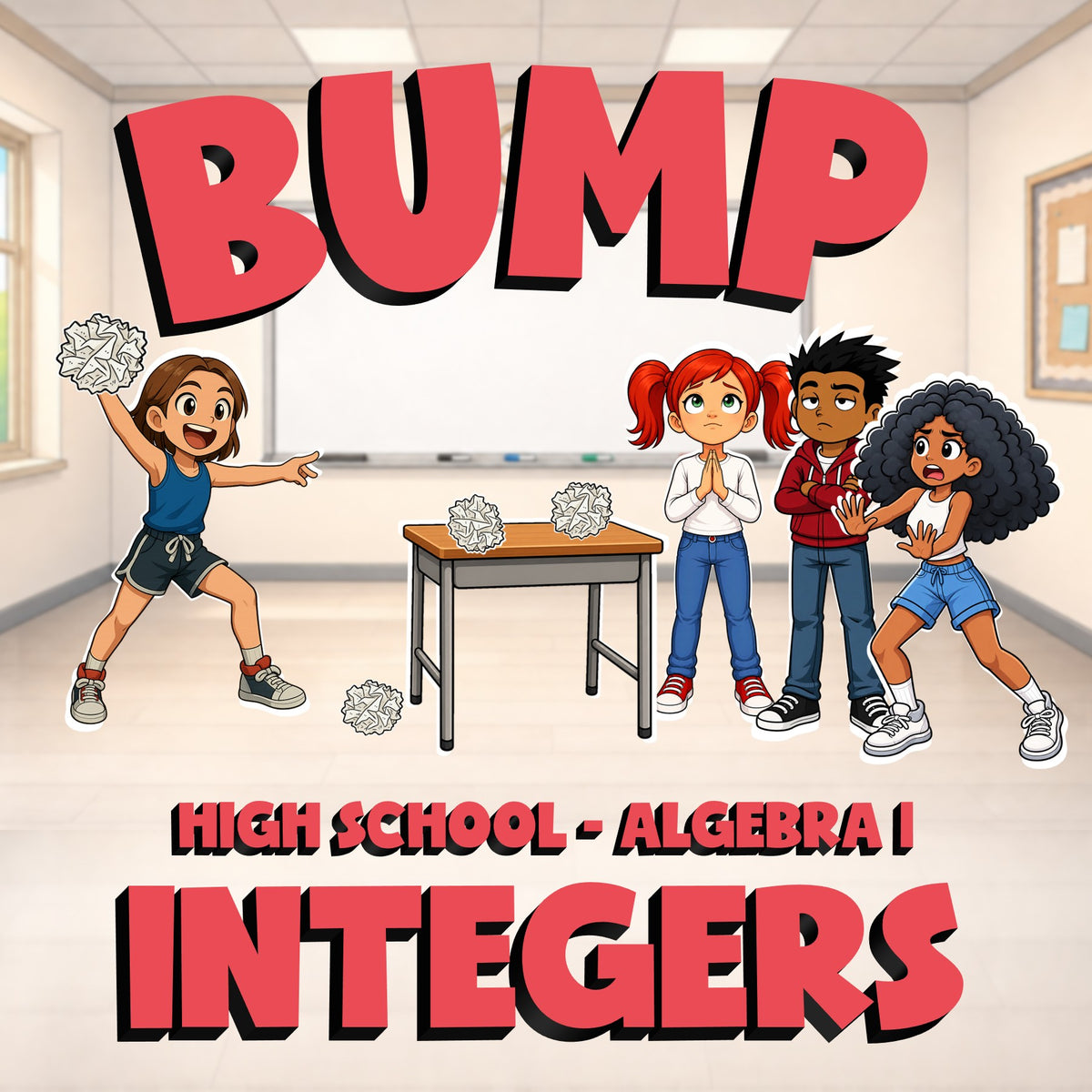 Integers BUMP Math Game - No Prep Algebra 1 Review Activity