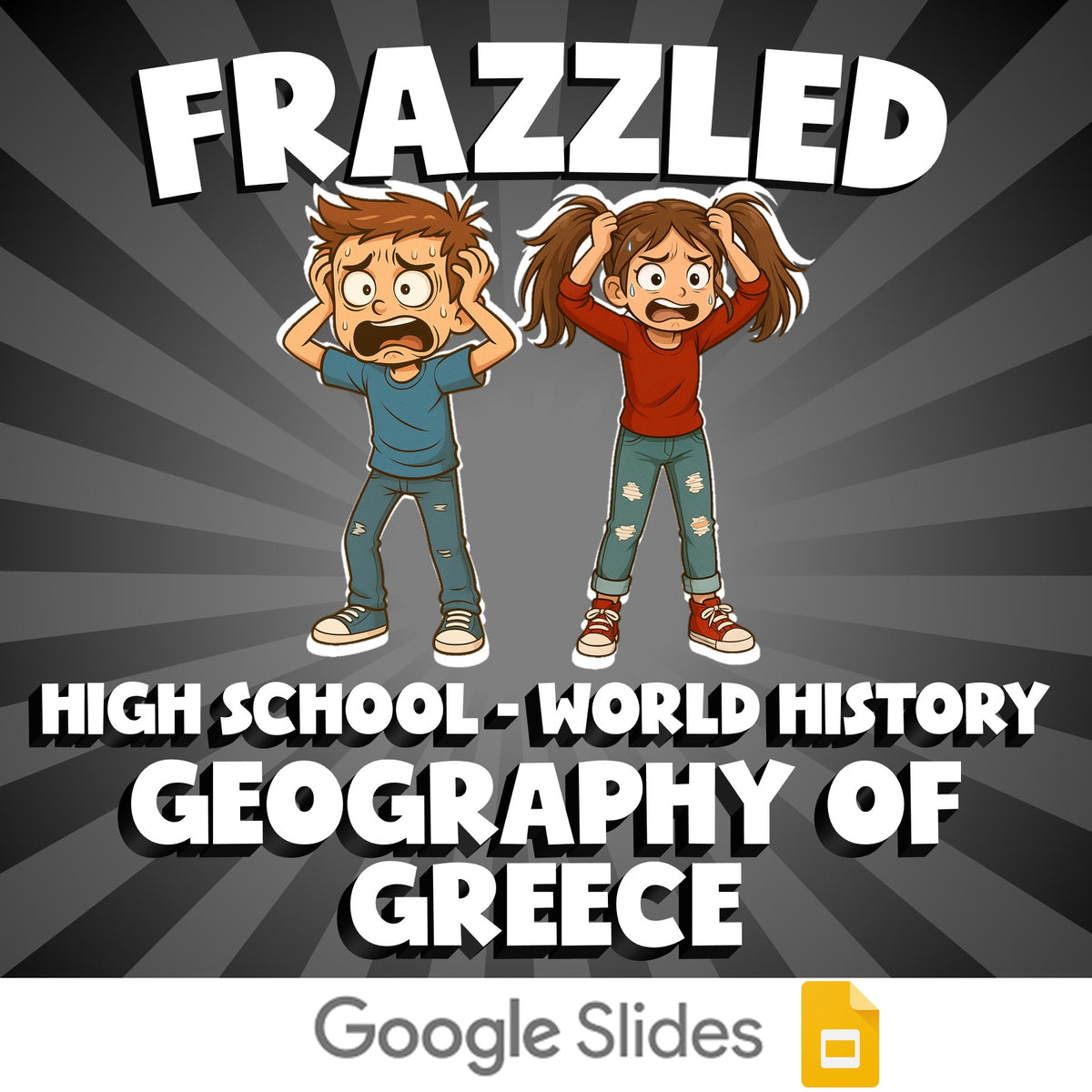 Geography of Greece FRAZZLED Game - No Prep World History Review Activity