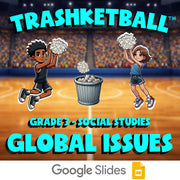 Global Issues TRASHKETBALL Socials Game - No Prep Grade 3 Review Activity