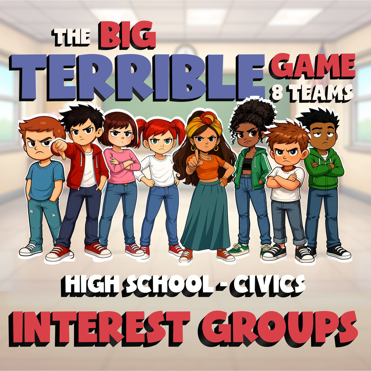 Interest Groups BIG TERRIBLE GAME - No Prep Civics Review Activity