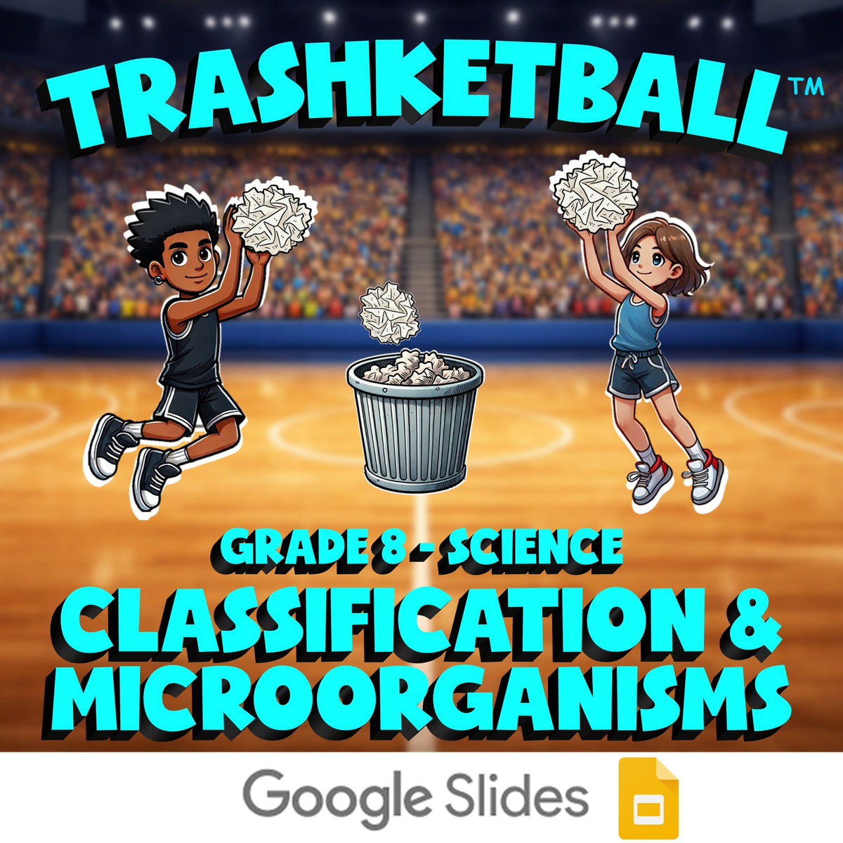 Classification & Microorganisms TRASHKETBALL Science Game - No Prep Grade 8