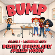 Identify Irregularly Spelled Words BUMP ELA Game - No Prep Grade 3 Review