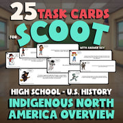 Indigenous North America Overview SCOOT TASK CARDS U.S. History Game - No Prep