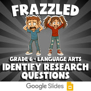 Identify Research Questions FRAZZLED ELA Game - No Prep Grade 6 Review Activity
