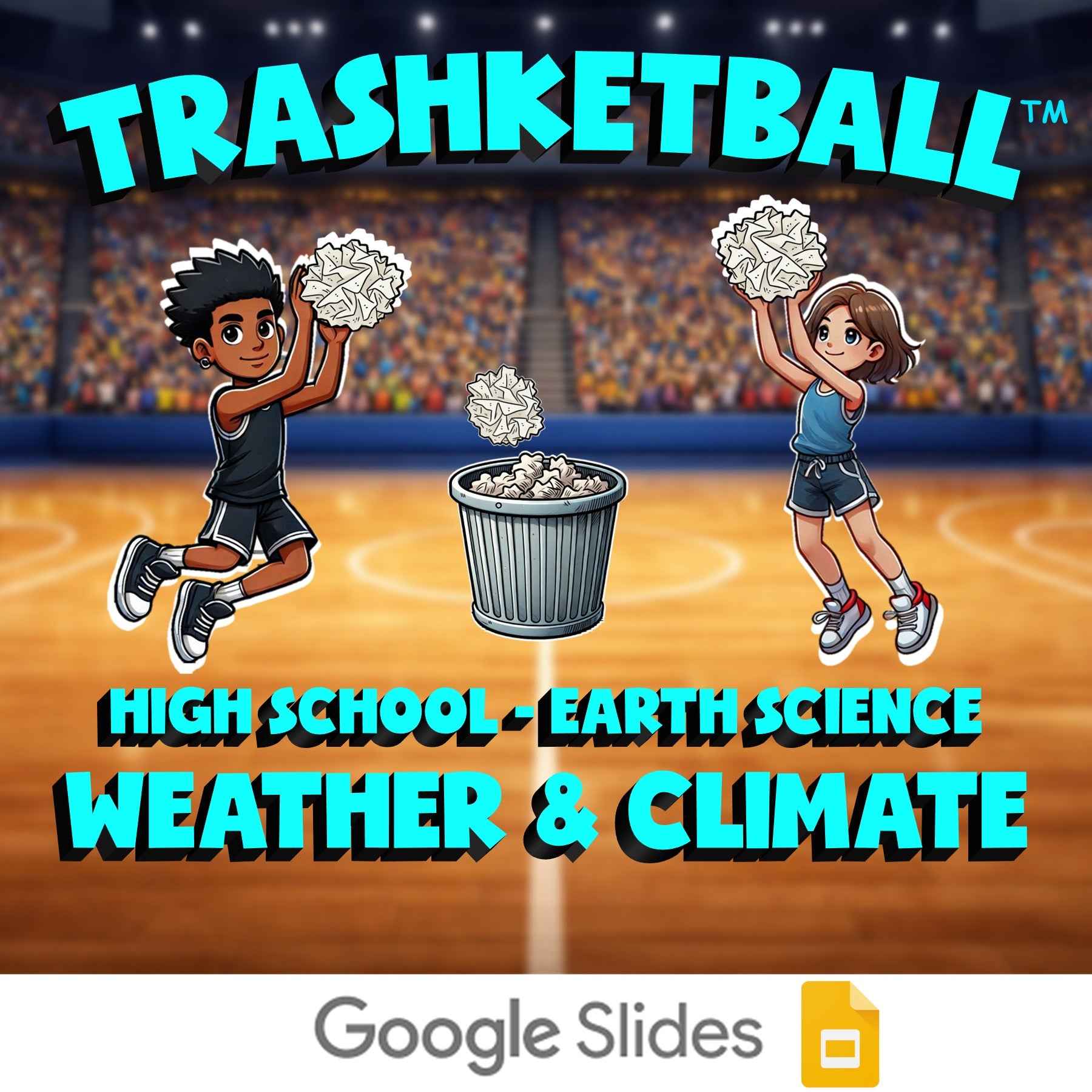 Weather & Climate TRASHKETBALL Game - No Prep Earth Science Review Activity