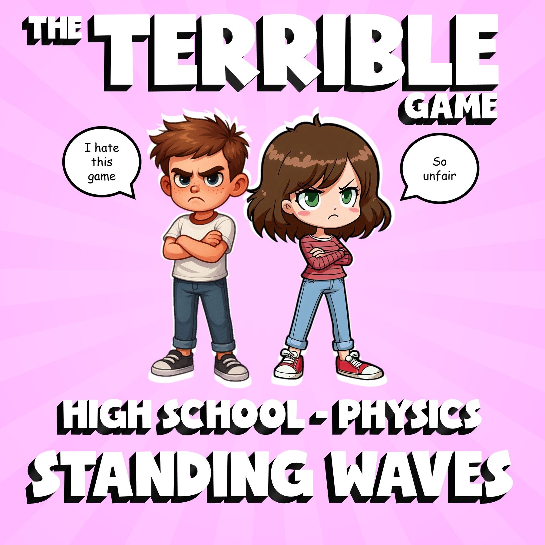 Standing Waves THE TERRIBLE GAME - No Prep Physics Science Review Activity