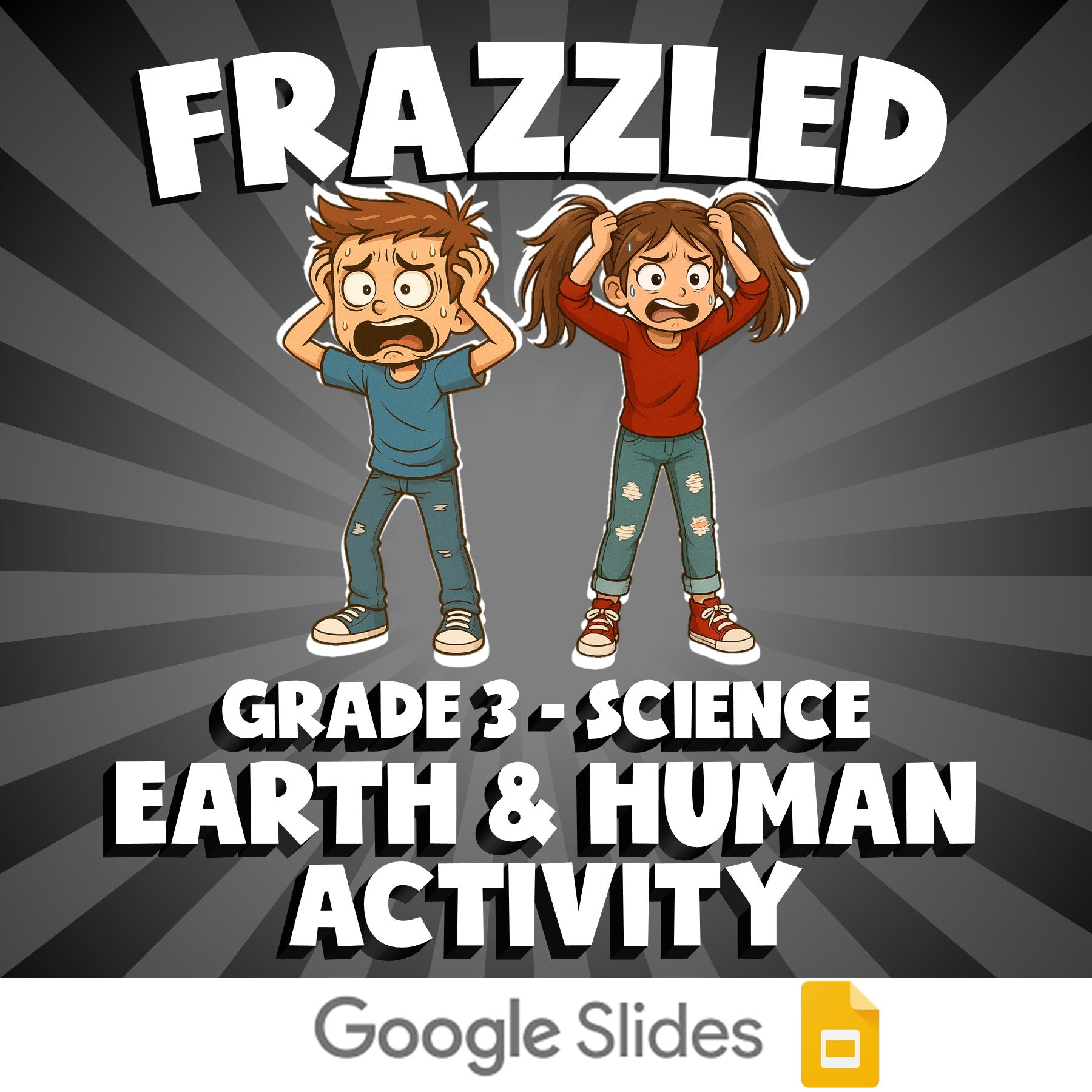 Earth & Human Activity FRAZZLED Science Game - No Prep Grade 3 Review Activity