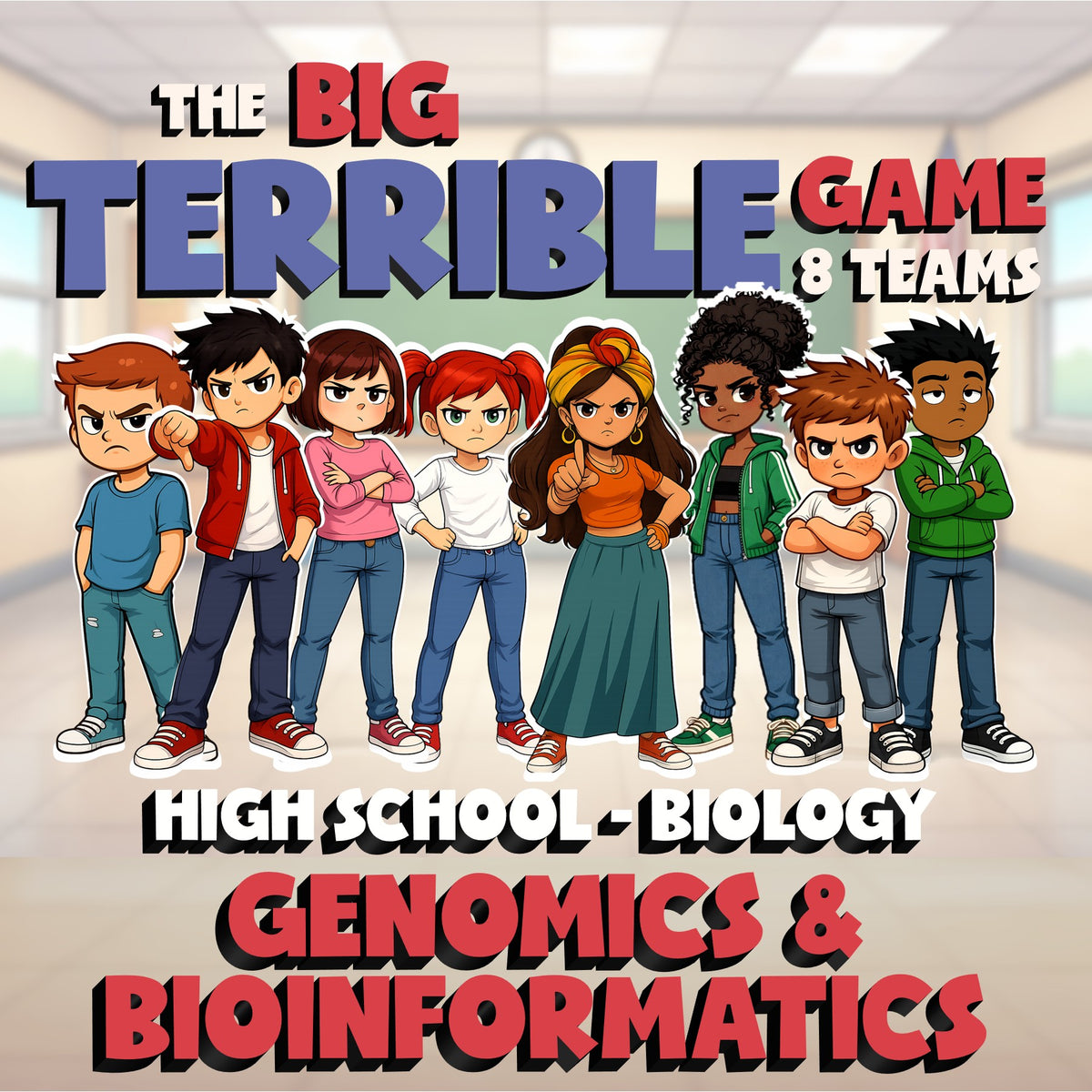 Genomics & Bioinformatics BIG TERRIBLE GAME - No Prep Biology Science Review