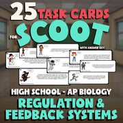 Regulation & Feedback Systems SCOOT TASK CARDS Science Game - No Prep AP Biology