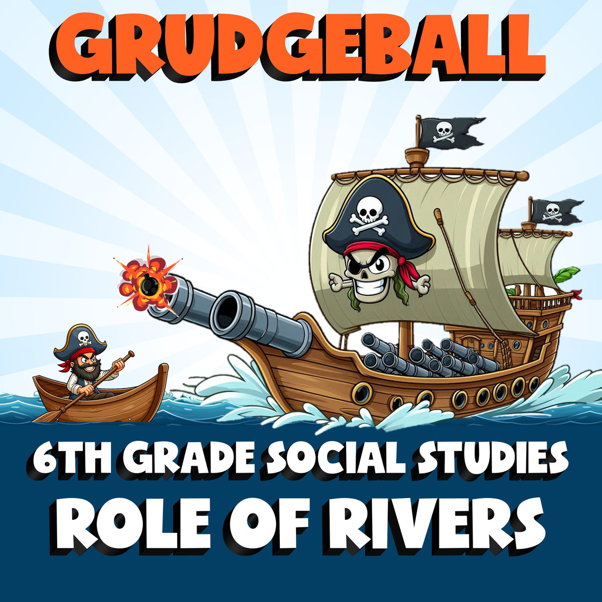 Role of Rivers GRUDGEBALL Socials Game - No Prep Grade 6 Review Activity