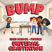 Universal Gravitation BUMP Science Game - No Prep Physics Review Activity