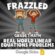 Real World Linear Equations Problems FRAZZLED Math Game - No Prep Grade 7 Review
