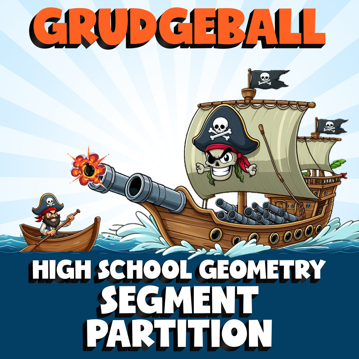 Segment Partition GRUDGEBALL Math Game - No Prep Geometry Review Activity