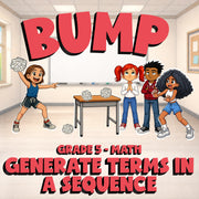Generate Terms in a Sequence BUMP Math Game - No Prep Grade 5 Review Activity